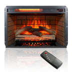 60" Reclaimed Barnwood TV Stand for 70" TVs with 1500W Electric Fireplace & Remote Control