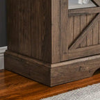 60" Reclaimed Barnwood TV Stand for 70" TVs with 1500W Electric Fireplace & Remote Control