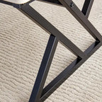 Modern Minimalist Marble Pattern Coffee Table with Black Metal Legs, Seats 2-4, Gold/Black