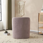 Modern Curved Teddy Fabric Accent Chair with Golden Metal Legs, Soft Upholstery, 4 Colors