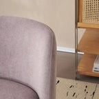 Modern Curved Teddy Fabric Accent Chair with Golden Metal Legs, Soft Upholstery, 4 Colors
