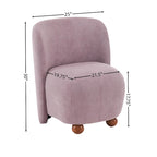 Modern Curved Teddy Fabric Accent Chair with Golden Metal Legs, Soft Upholstery, 4 Colors