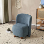 Modern Curved Teddy Fabric Accent Chair with Golden Metal Legs, Soft Upholstery, 4 Colors