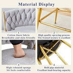 A Set of 4 Rotating Bar Stools, Equipped with Breathable Linen Cushions - Suitable for The Height of The Kitchen Island