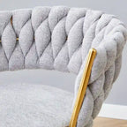 A Set of 4 Rotating Bar Stools, Equipped with Breathable Linen Cushions - Suitable for The Height of The Kitchen Island