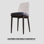 Set of 4 Mid-Century PU Leather Dining Chairs, Curved Back, Black Metal Legs, 250 lb Cap
