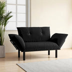 49" Metal Frame Loveseat with Flared Arms, Pocket Coil Seats & Washable Removable Cushions