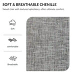 360° Swivel Barrel Accent Chair, Chenille/Corduroy, Wood Base, High-Density Foam Cushion