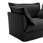 73.2 Chenille Modular 3-Seat Sofa with Removable Washable Covers And Multiple Pillows