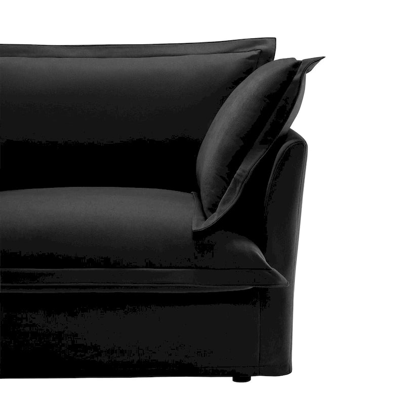 73.2 Chenille Modular 3-Seat Sofa with Removable Washable Covers And Multiple Pillows