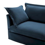 73.2 Chenille Modular 3-Seat Sofa with Removable Washable Covers And Multiple Pillows