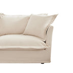 73.2 Chenille Modular 3-Seat Sofa with Removable Washable Covers And Multiple Pillows