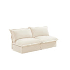 73.2 Chenille Modular 3-Seat Sofa with Removable Washable Covers And Multiple Pillows