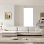 Oversized Corduroy Sectional Sofa,L Shaped Deep Seating Cloud Couch