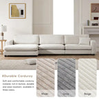 Oversized Corduroy Sectional Sofa,L Shaped Deep Seating Cloud Couch