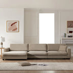 Oversized Corduroy Sectional Sofa,L Shaped Deep Seating Cloud Couch