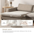 Oversized Corduroy Sectional Sofa,L Shaped Deep Seating Cloud Couch