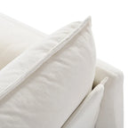3-Seater Chenille Cloud Sofa with Deep Seats, Storage Pockets & 3 Pillows, 800 lb Capacity