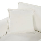 3-Seater Chenille Cloud Sofa with Deep Seats, Storage Pockets & 3 Pillows, 800 lb Capacity