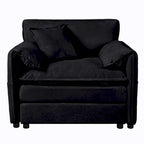 3-Seater Chenille Cloud Sofa with Deep Seats, Storage Pockets & 3 Pillows, 800 lb Capacity