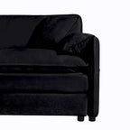 3-Seater Chenille Cloud Sofa with Deep Seats, Storage Pockets & 3 Pillows, 800 lb Capacity