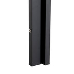 Round Dining Table Powder-Coated Aluminum Top with Slatted Design and Umbrella Hole for Family Gatherings & Parties