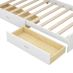 King Upholstered Bed with Storage Headboard, Trundle & 2 Under-Bed Drawers, Solid Wood & MDF