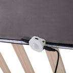 Queen Velvet Upholstered Floating Platform Bed with Motion Sensor Light & USB Ports