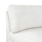 Contemporary Fabric Chaise Lounge, 66" Deep, Silver Bracket Legs & Plush Backrest Pillow
