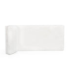 Contemporary Fabric Chaise Lounge, 66" Deep, Silver Bracket Legs & Plush Backrest Pillow