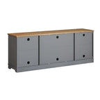 70" Ranch Rustic TV Stand for 82" TVs, Decorative Floral Doors & Cable Management Cutouts