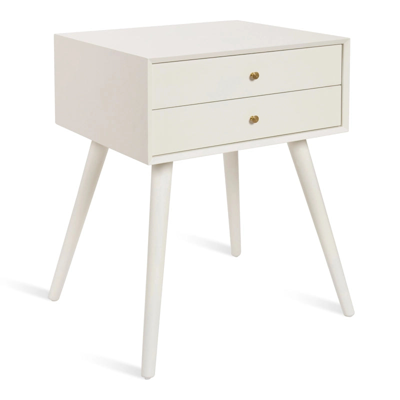 Finco Nightstand Side Table with 2 Drawers