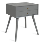 Finco Nightstand Side Table with 2 Drawers