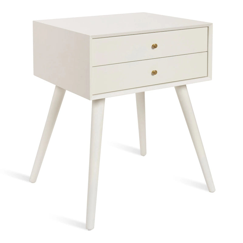 Finco Nightstand Side Table with 2 Drawers