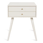 Finco Nightstand Side Table with 2 Drawers
