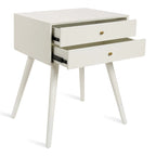 Finco Nightstand Side Table with 2 Drawers