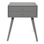 Finco Nightstand Side Table with 2 Drawers