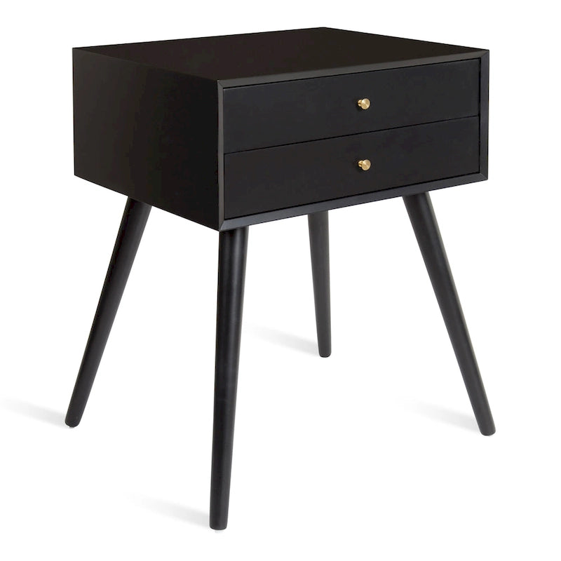 Finco Nightstand Side Table with 2 Drawers