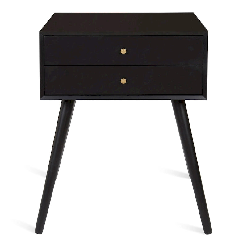 Finco Nightstand Side Table with 2 Drawers