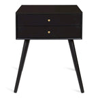 Finco Nightstand Side Table with 2 Drawers