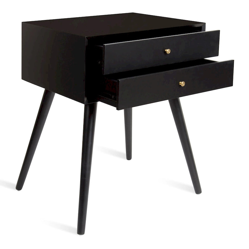 Finco Nightstand Side Table with 2 Drawers