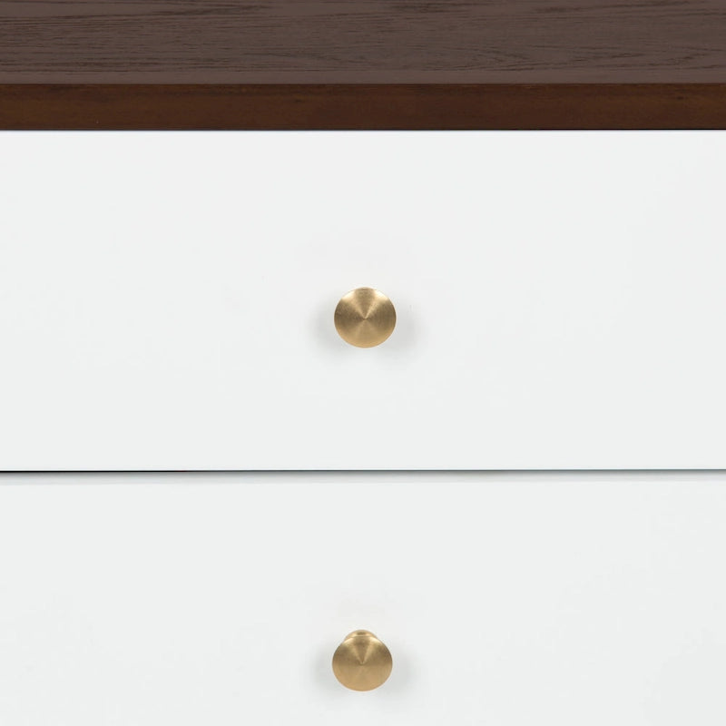 Finco Nightstand Side Table with 2 Drawers