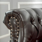 Akira Tufted Bonded Leather Club Chair by