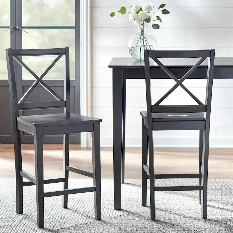Cross Back 24-inch Stool