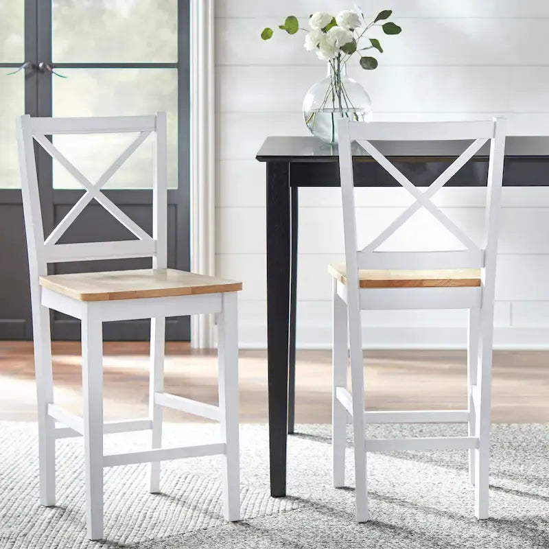 Cross Back 24-inch Stool