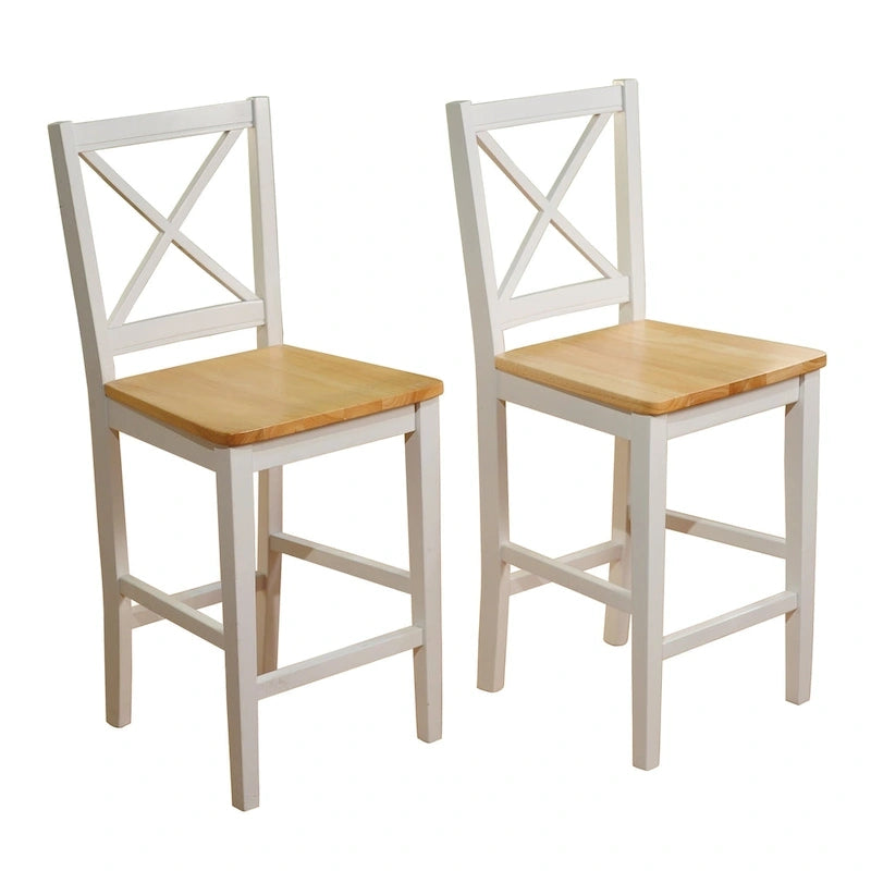 Cross Back 24-inch Stool