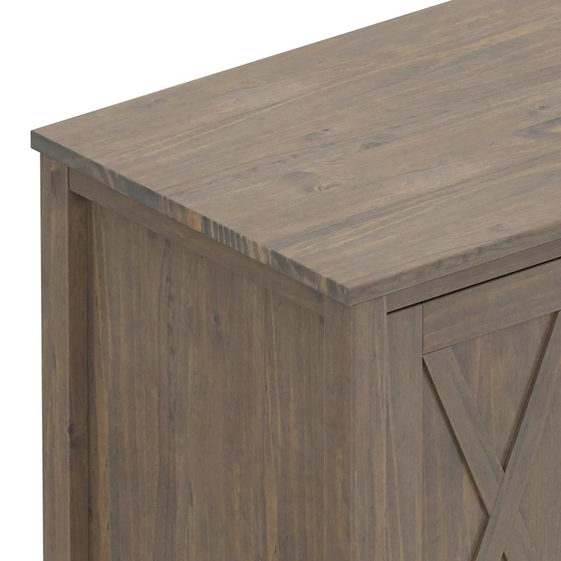 Cantina SOLID WOOD 72 inch Wide Transitional TV Media Stand in Smoky Brown For TVs up to 80 inches