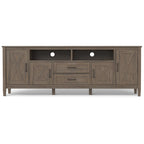 Cantina SOLID WOOD 72 inch Wide Transitional TV Media Stand in Smoky Brown For TVs up to 80 inches
