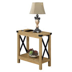 Durango Chairside Table with Charging Station and Shelf