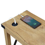 Durango Chairside Table with Charging Station and Shelf